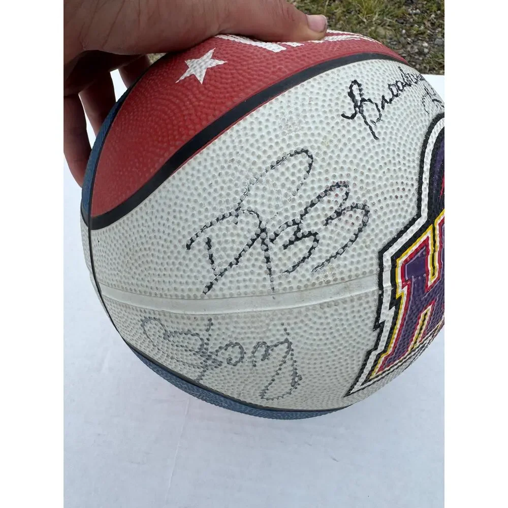 Harlem Wizards signed autographed multiple signatures basketball 10